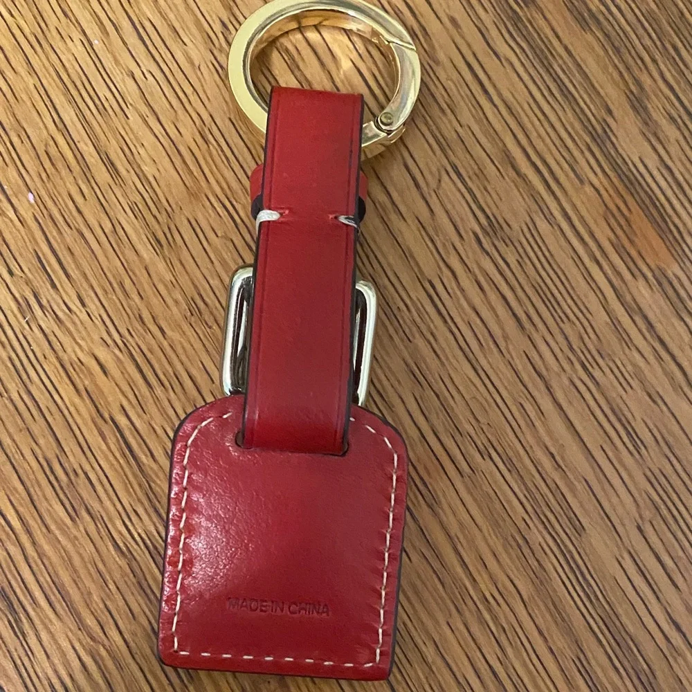 Dooney & Bourke Red Leather Key Fob/Purse Charm - Picture 9 of 10